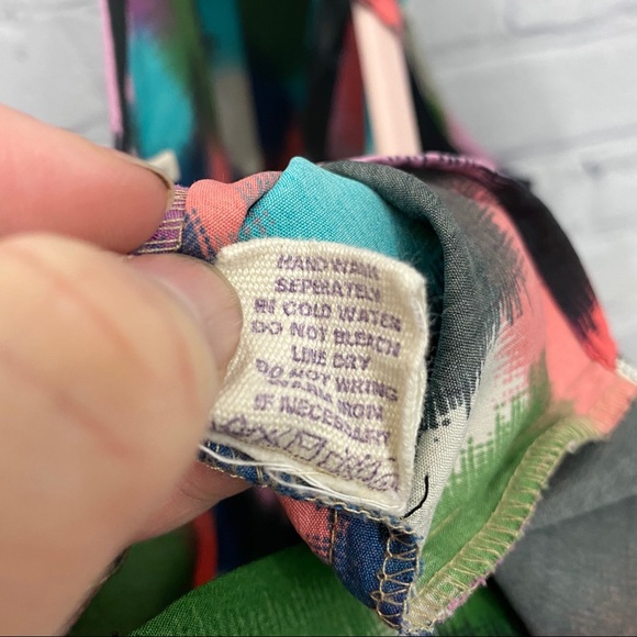 Tea Rose Multi Colored Midi Dress Pockets - Picture 7 of 8